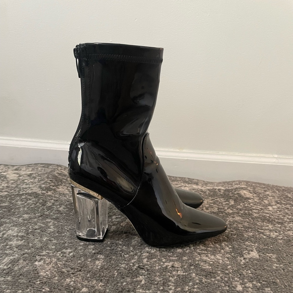 Black Perspex boots